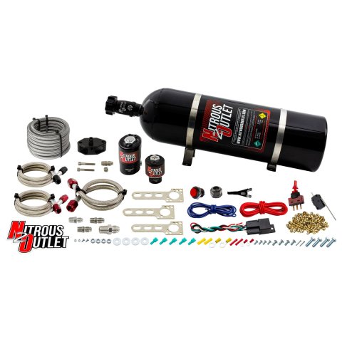 Nitrous Outlet EFI Single Nozzle Systems 00-10014-15 99-04 Mustang, Cobra, 99-04 5.4 Lightning System(15lb Bottle)