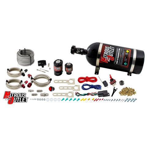 Nitrous Outlet EFI Single Nozzle Systems 00-10015-10 05-10 Mustang GT 4.6L, 3V, System (10lb Bottle)