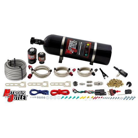 Nitrous Outlet EFI Single Nozzle Systems 00-10021-15 Chrysler 4.7/5.7/6.1 System (15lb Bottle)