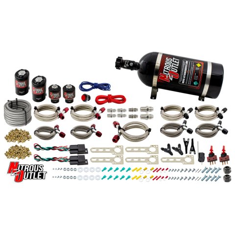 Nitrous Outlet Oxide Systems 00-10023-10 Chrysler EFI Dual Stage Single Nozzle System (10lb Bottle)