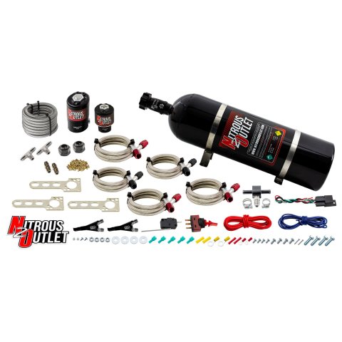 Nitrous Outlet EFI Dual Nozzle Systems 00-10032-15 Import System (15lb Bottle)