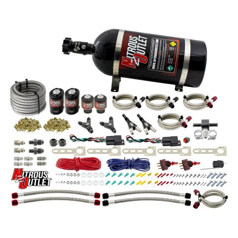 Nitrous Outlet EFI Dual Stage Single Nozzle Systems 00-10043-10 Universal System (10lb Bottle)