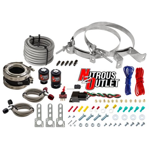 Nitrous Outlet Oxide Systems 00-10050-00 Systems, Interspooler 3" Boosted Collar System - Gas/E85 (45-55psi)(50-200HP)(No Bottle)