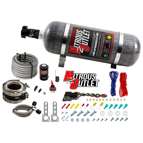 Nitrous Outlet Oxide Systems 00-10051-12 Systems, Interspooler 3" Boosted Dry Collar System (50-400HP)(12lb Bottle)