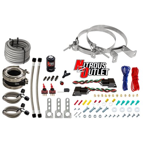 Nitrous Outlet Oxide Systems 00-10052-00 Systems, Interspooler 3" Boosted Dual Stage Dry Collar System (50-400HP)(No Bottle)