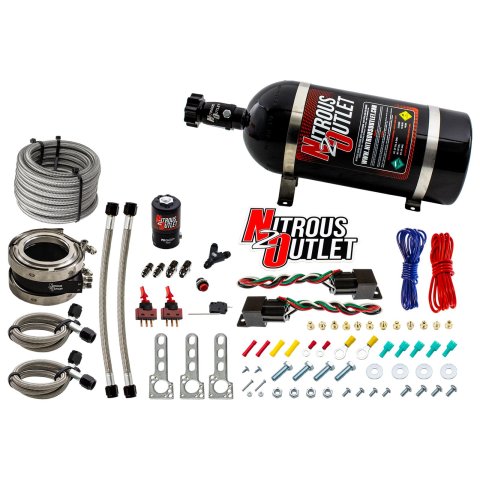 Nitrous Outlet Oxide Systems 00-10052-10 Systems, Interspooler 3" Boosted Dual Stage Dry Collar System (50-400HP)(10lb Bottle)