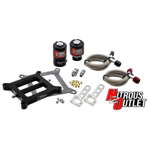 Nitrous Outlet Oxide Systems 00-10070-SF Systems, Weekend Warrior 4150 Plate Solenoids Forward Conversion - Gas/E85 (5-55psi)(100-350 HP)