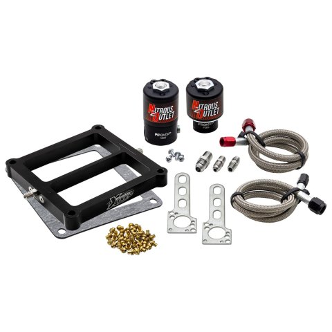 Nitrous Outlet Oxide Systems 00-10071-SF Systems, Weekend Warrior 4500 Plate Solenoids Forward Conversion - Gas/E85 (5-55psi)(100-350 HP)