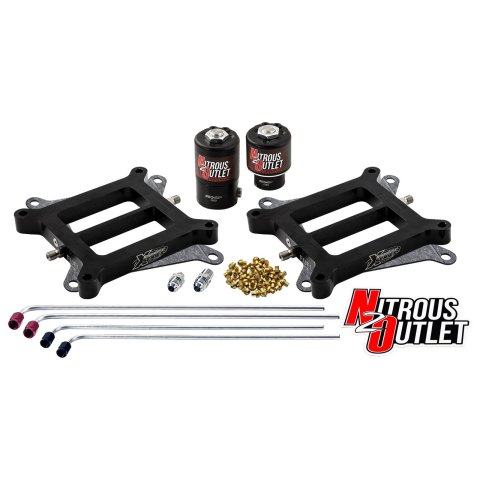 Nitrous Outlet Oxide Systems 00-10072-SF Systems, Weekend Warrior 4150 Tunnel Ram Solenoids Forward Conversion - Gas/E85 (5-55 psi)(100-400 HP)