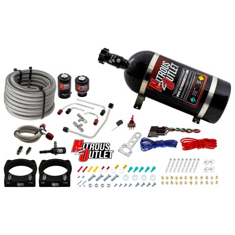 Nitrous Outlet Oxide Plate Systems 00-10155-10 2008-2010 Dodge Viper Hard-lined System (10lb Bottle)