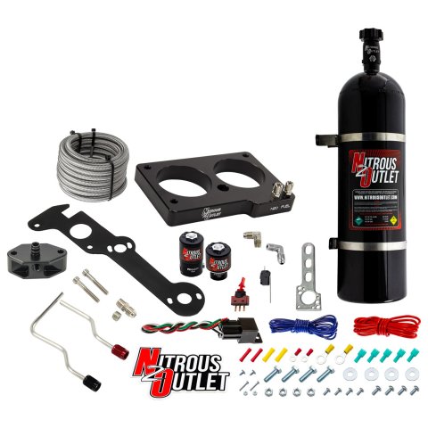 Nitrous Outlet Oxide Plate Systems 00-10157-15 99-01 Cobra, 03-04 Mach1 Ford 4 Valve Hard-Lined System (15Lb Bottle)