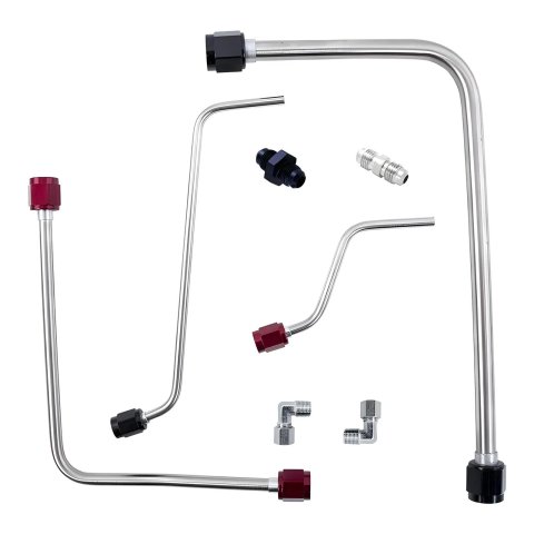 Nitrous Outlet Oxide Plumbing Kits 00-10162-HL Kits, Cadillac 2015-2019 CTS-V3 LT4 Throttle Body Hard-line Kit - Solenoids To Plate