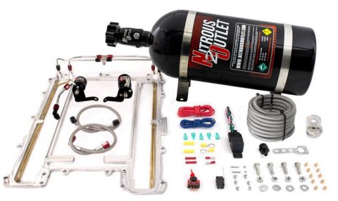Nitrous Outlet Oxide Plate Systems 00-10172-10 LS9 Blower system (10Lb Bottle) (55 PSI)(100-150-200-250-300HP)