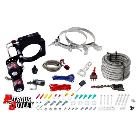 Nitrous Outlet Oxide Systems 00-10179-00 Systems, GM 2015-2019 C7 ZO6 Corvette 83mm Hard-line Plate System - Gas/E85 (5-55psi)(50-200HP)(No Bottle)