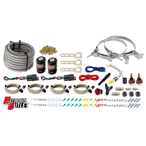 Nitrous Outlet Oxide Plate Systems 00-10251-00 Universal Diesel Dual Stage Single Nozzle Dry System (No Bottle)
