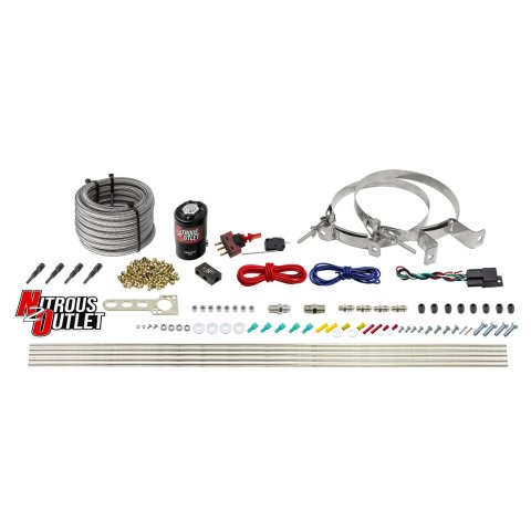 Nitrous Outlet Direct Port Systems 00-10360-00 Dry EFI 4 Cyl 1 Sol Sys w/ Dist Block (No Bottle)(90° Noz)