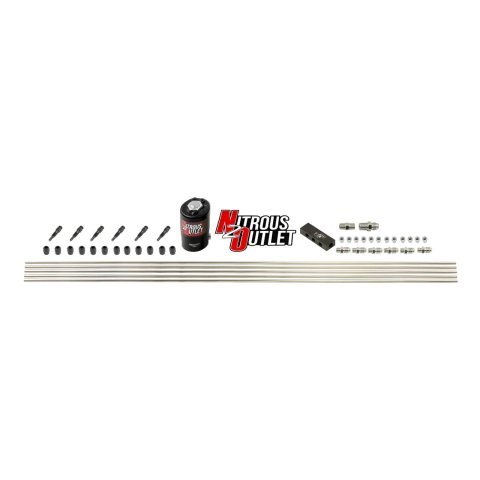 Nitrous Outlet Oxide System Conversion and Upgrade Kits 00-10383 Dry EFI 6Cyl 1Sol Forward Plumbers Kit w/ Dist Block 90° Discharge Noz.