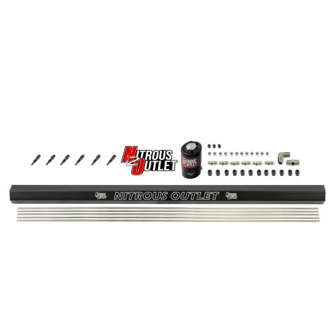 Nitrous Outlet Oxide System Conversion and Upgrade Kits 00-10384-SBT Dry EFI 6Cyl 1Sol Forward Plumbers Kit w/ Single Rail SBT Discharge Noz.