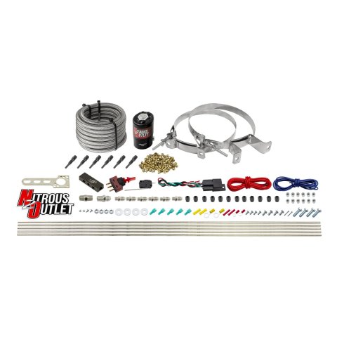 Nitrous Outlet Direct Port Systems 00-10396-00 Dry EFI 6 Cyl 1 Sol Sys w/ Dist Block (No Bottle)(90° Noz)