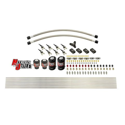 Nitrous Outlet Oxide System Conversion and Upgrade Kits 00-10422-H 8 Cyl 4 Sol Racers Direct-Port kit w/ 90° Noz