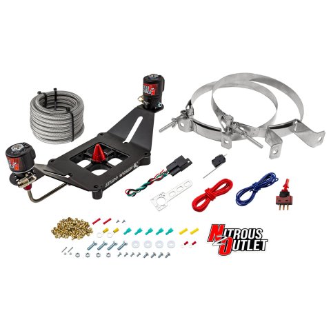 Nitrous Outlet Stinger Plate Oxide Systems 00-10610-00 4150 Sys Deep EFI Center Sol Bracket (5,7,10psi)(No Bottle)