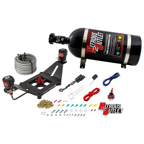 Nitrous Outlet Stinger Plate Oxide Systems 00-10610-10 4150 Sys Deep EFI Center Sol Bracket (5,7,10psi)(10LB Bottle)