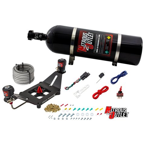 Nitrous Outlet Stinger Plate Oxide Systems 00-10610-15 4150 Sys Deep EFI Center Sol Bracket (5,7,10psi)(15LB Bottle)