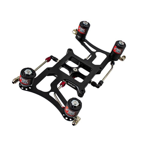 Nitrous Outlet 4150 Hornet Race Dual-Entry Plate Conversion Kits 00-10628-SF Dual Stage Conversion, Boomerang 4Sol Brckt (5,7,10psi)