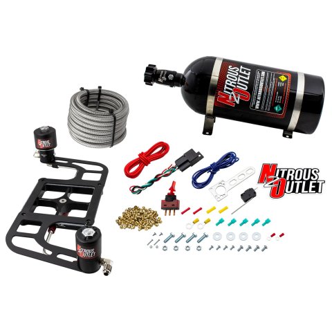Nitrous Outlet Stinger Plate Oxide Systems 00-10656-10 Race 4500 System Boomerang Bracket 5-7-10psi 10lb Bottle