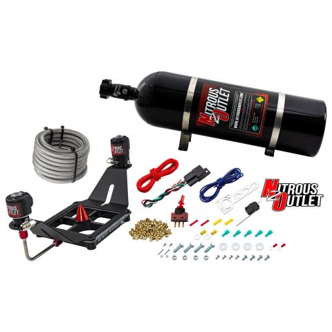 Nitrous Outlet Stinger Plate Oxide Systems 00-10660-15 4500 System, Deep EFI Center Sol Bracket Low PSI(15LB Bottle)