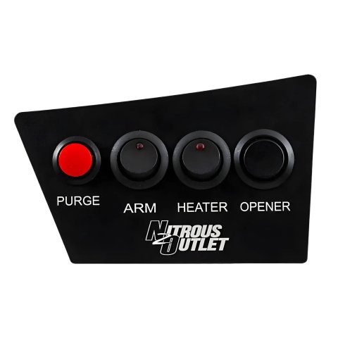 Nitrous Outlet Switch Panels 00-11028 Panel, Coin Tray Mount, Aluminum, Black, 4 Switches, Dodge, Each