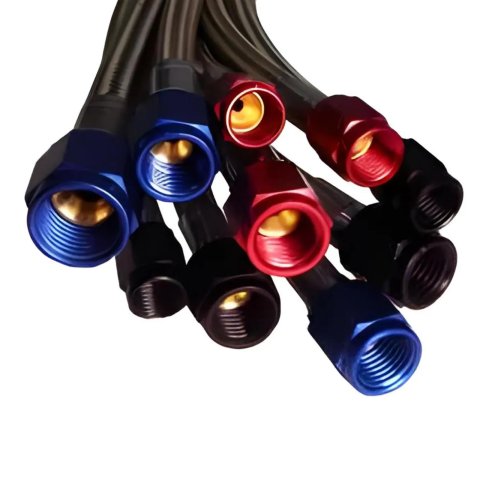 Nitrous Outlet Stainless Steel Braided Hoses 00-20354 36"-4AN-3AN Race Hose (Red Fittings)