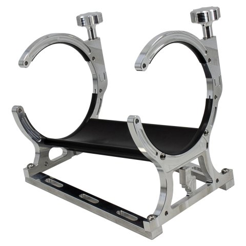 Nitrous Outlet Heated Bottle Brackets 00-32014 Single Billet N2O Bracket with rubber isolators (Horizontal)