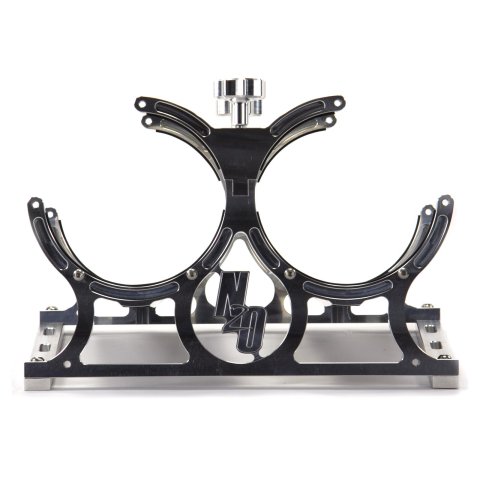 Nitrous Outlet Heated Bottle Brackets 00-32015-6 Dual Billet Bracket with 6AN Accessories (Horizontal)