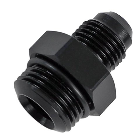 Nitrous Outlet Bottle Valve Nipples 00-34011 Oxide Adapters, Nipples, Billet High-flow, Billet Aluminum, Black, -8 AN Male Threads, -6 AN Male O-ring, Each