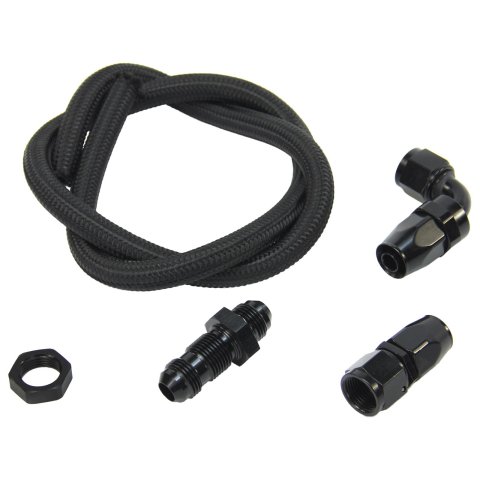 Nitrous Outlet Blow-Down Kits 00-35041-B-S 90 Degree Blow Down Kit With Straight Bulk Head Fitting (Black Fittings)