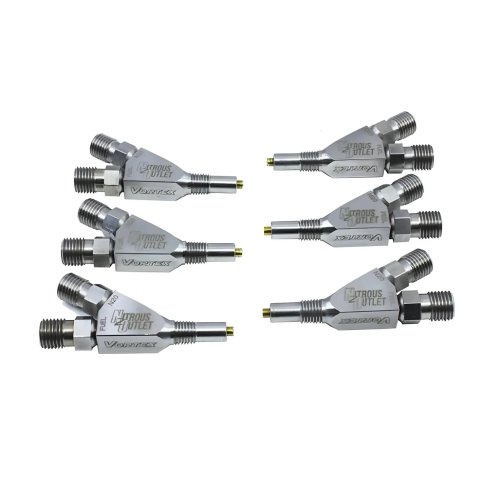 Nitrous Outlet Oxide Nozzles 00-40011-6 Nozzles, Vortex Ti 1/16" NPT Wet Nozzle - 6 Pack/Straight Annular Discharge/Titanium