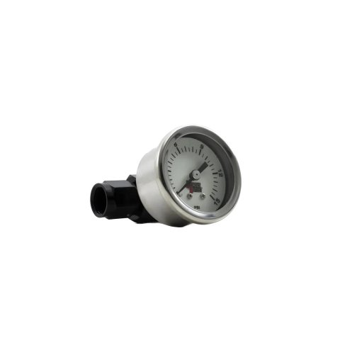 Nitrous Outlet Luminescent Fuel Pressure Gauges 00-63003-4 Gauge, Pressure, 0-15 psi, 1 3/4 in. Diameter, Analog, Full Sweep, Luminescent, Mechanical, -4AN Manifold, White Face, Chrome Bezel, Each