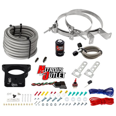 Nitrous Outlet Oxide Plate Systems 00-10102-DRY-00 Systems, EFI Plate, Dry Style, WOT Switch Activation, Designed for 78mm LSX Intakes, Cadillac, Chevrolet, Pontiac, Kit