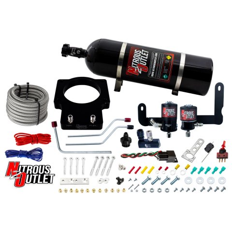 Nitrous Outlet Hardline Oxide Plate Systems 00-10123-LS2-15 90mm 05-07 C6 LS2 Corvette System (15lb Bottle)