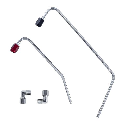 Nitrous Outlet Oxide Plumbing Kits 00-10161-102-HL Kits, GM Holley Hi-Ram 102mm Throttle Body Hardline Kit - Solenoids To Plate