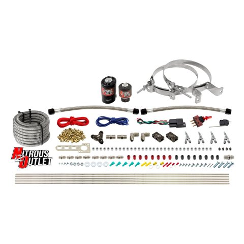 Nitrous Outlet Oxide Systems 00-10362-SBT-00 4 Cyl 2 Sol Direct Port Sys w/ Dist Blocks Low PSI(No Bottle)(SBT Noz)