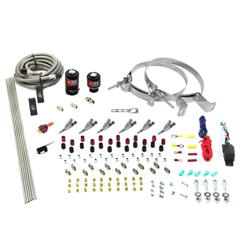 Nitrous Outlet Oxide Systems 00-10398-SBT-00 6 Cyl 2 Sol Direct Port Sys w/ Dist Blocks Low PSI(No Bottle)(SBT Noz)