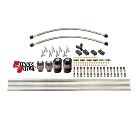 Nitrous Outlet Oxide System Conversion and Upgrade Kits 00-10422-H-SBT 8 Cyl 4 Sol Racers Direct-Port kit w/ SBT Noz