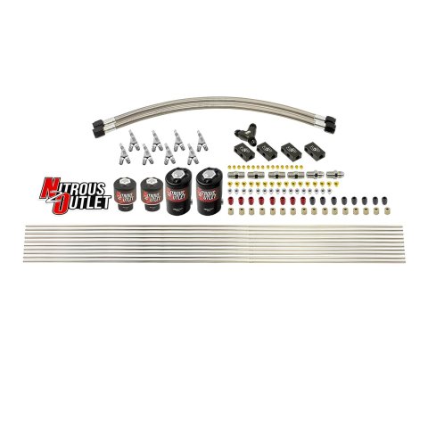 Nitrous Outlet Oxide System Conversion and Upgrade Kits 00-10422-L-SBT 8 Cyl 4 Sol Racers Direct-Port kit w/ SBT Noz