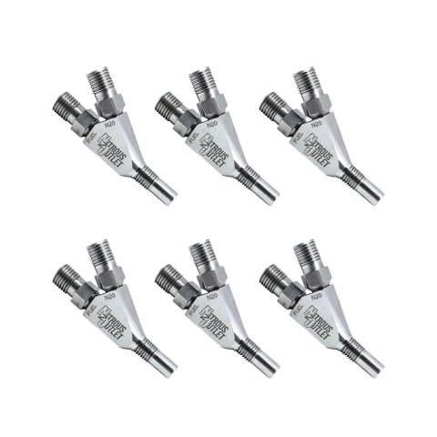 Nitrous Outlet Oxide Nozzles 00-40011-DRY-6 Nozzles, Vortex Ti 1/16" NPT Dry Dual Stage Nozzle - 6 Pack/Straight Annular Discharge/Titanium