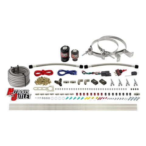 Nitrous Outlet Oxide Systems 00-10362-ALC-SBT-00 4 Cyl 2 Sol Direct Port Sys w/ Dist Blocks ALC Low PSI(No Bottle) SBT Noz