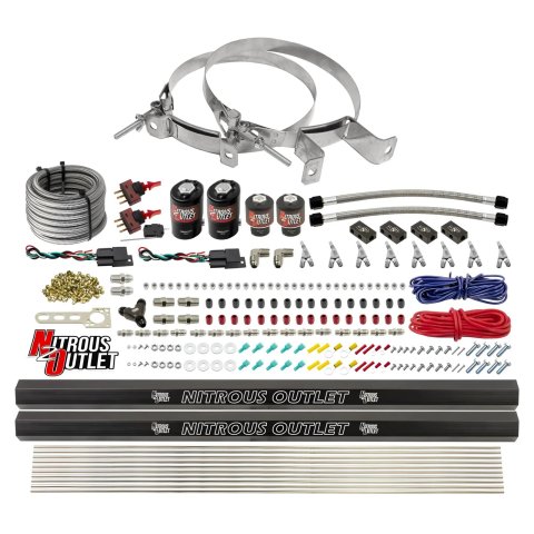 Nitrous Outlet Oxide Systems 00-10363-SBT-DS-00 DS 4 Cyl 4 Sol Direct Port Sys w/Dist Blocks Hi PSI(No Bottle)(SBT Noz)