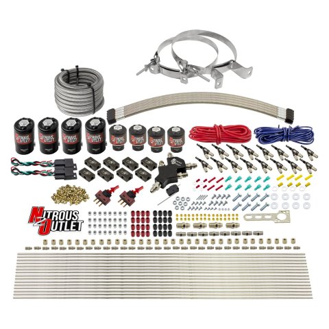 Nitrous Outlet Oxide Systems 00-10433-E85-H-DS-00 DS 8 Cyl 8 Sol Racers Direct Port Sys E85 Low PSI( No Bottle)(90° Noz)