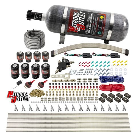 Nitrous Outlet Oxide Systems 00-10433-E85-H-SBT-DS-12 DS 8 Cyl 8 Sol Racers Direct Port Sys E85 Low PSI(12Lb Bottle)(SBT Noz)